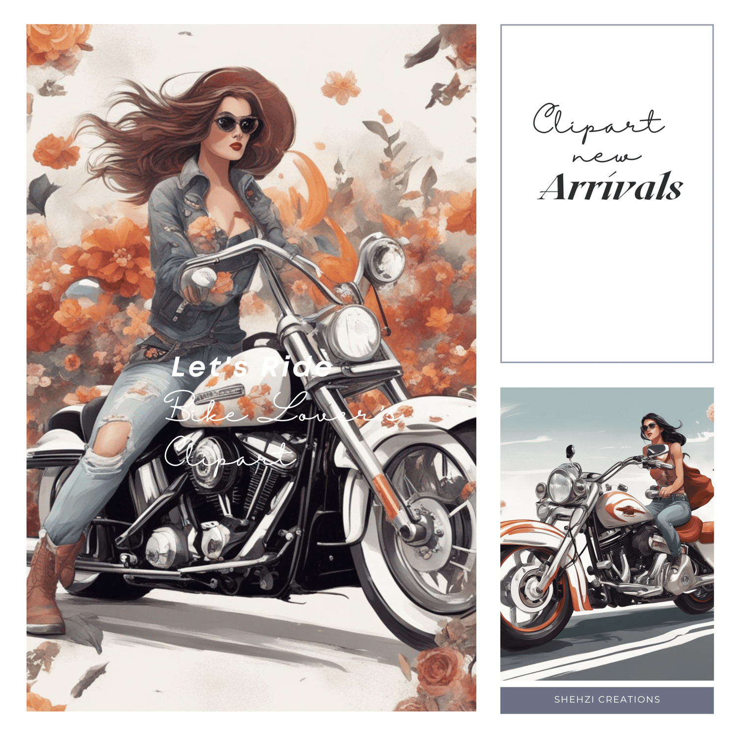 Instant Download: 30 Clipart Images of Bikes for Your Dreams