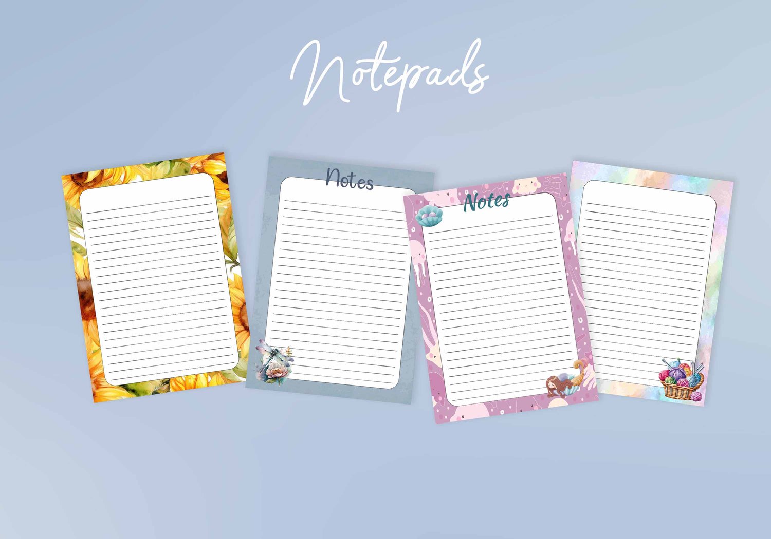 Printable notepads