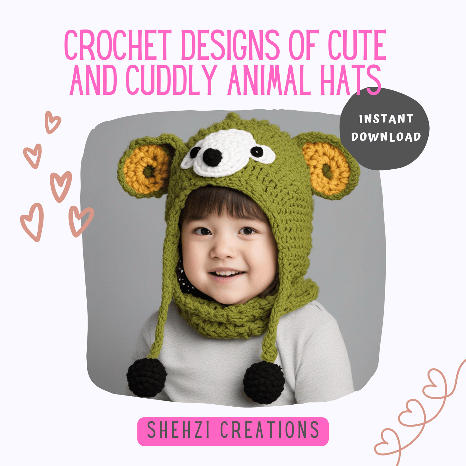 Unveil Adorable Hats: 20 Crochet Animal Hats for Happy Kids Images