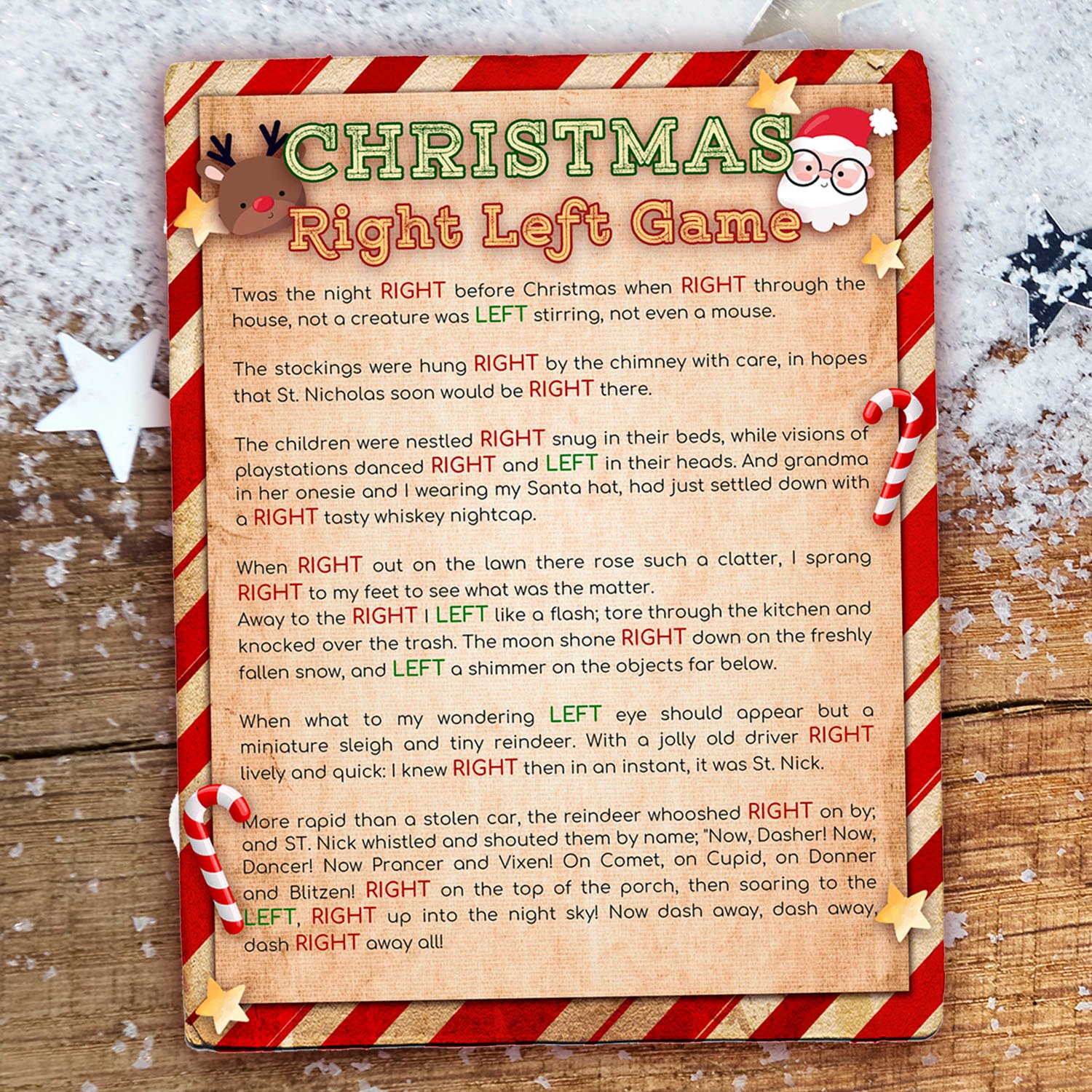 Christmas Left Right Game