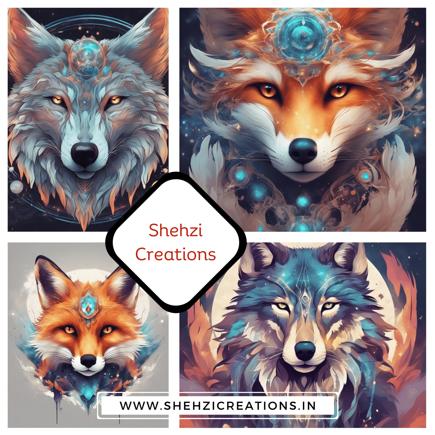 Beautiful Cosmic Animals in a Dream | Instant Download Collection