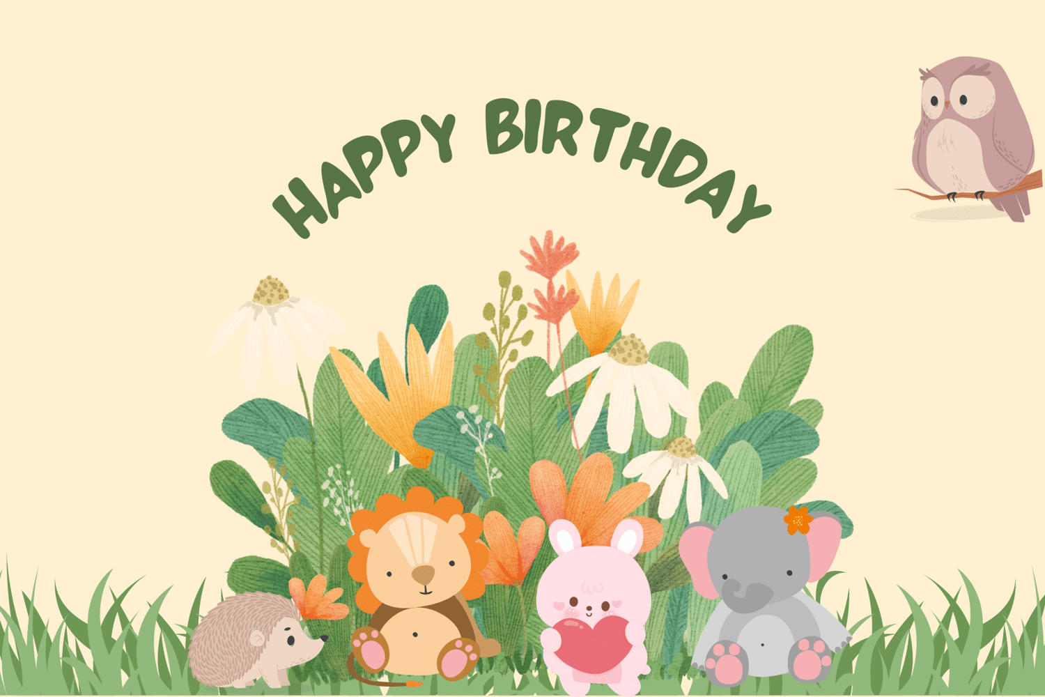Adorable Animal Pastel Color Sticker Label 6"x4" | Customizable Canva Template | Digital. Design