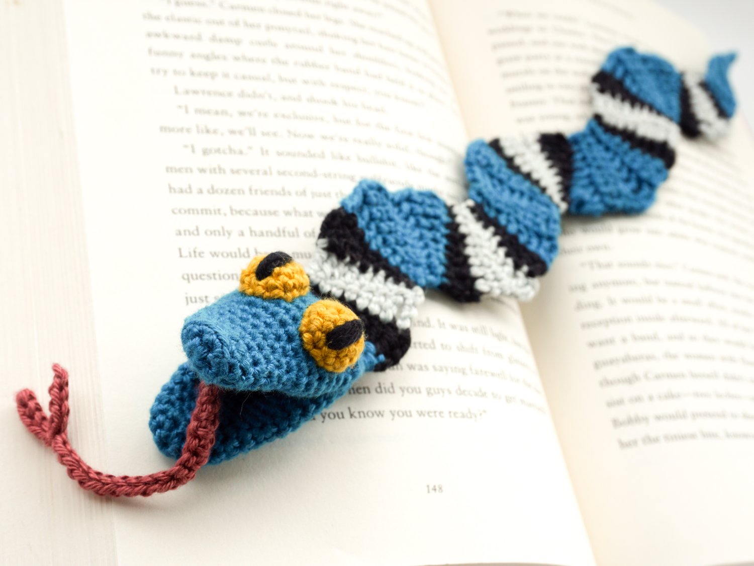 Snake Bookmark Tutorial Snake Bookmark PDF Crochet Pattern