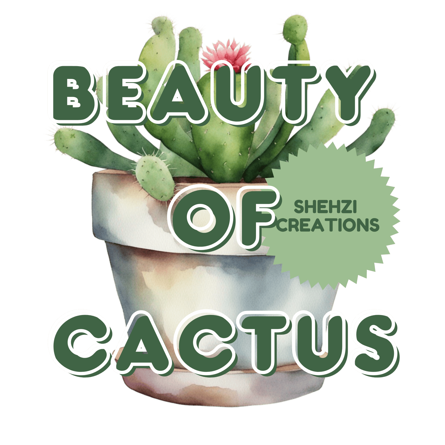 Optimize Your Creations: 22 Cactus Dreamscape Watercolor Clipart Images