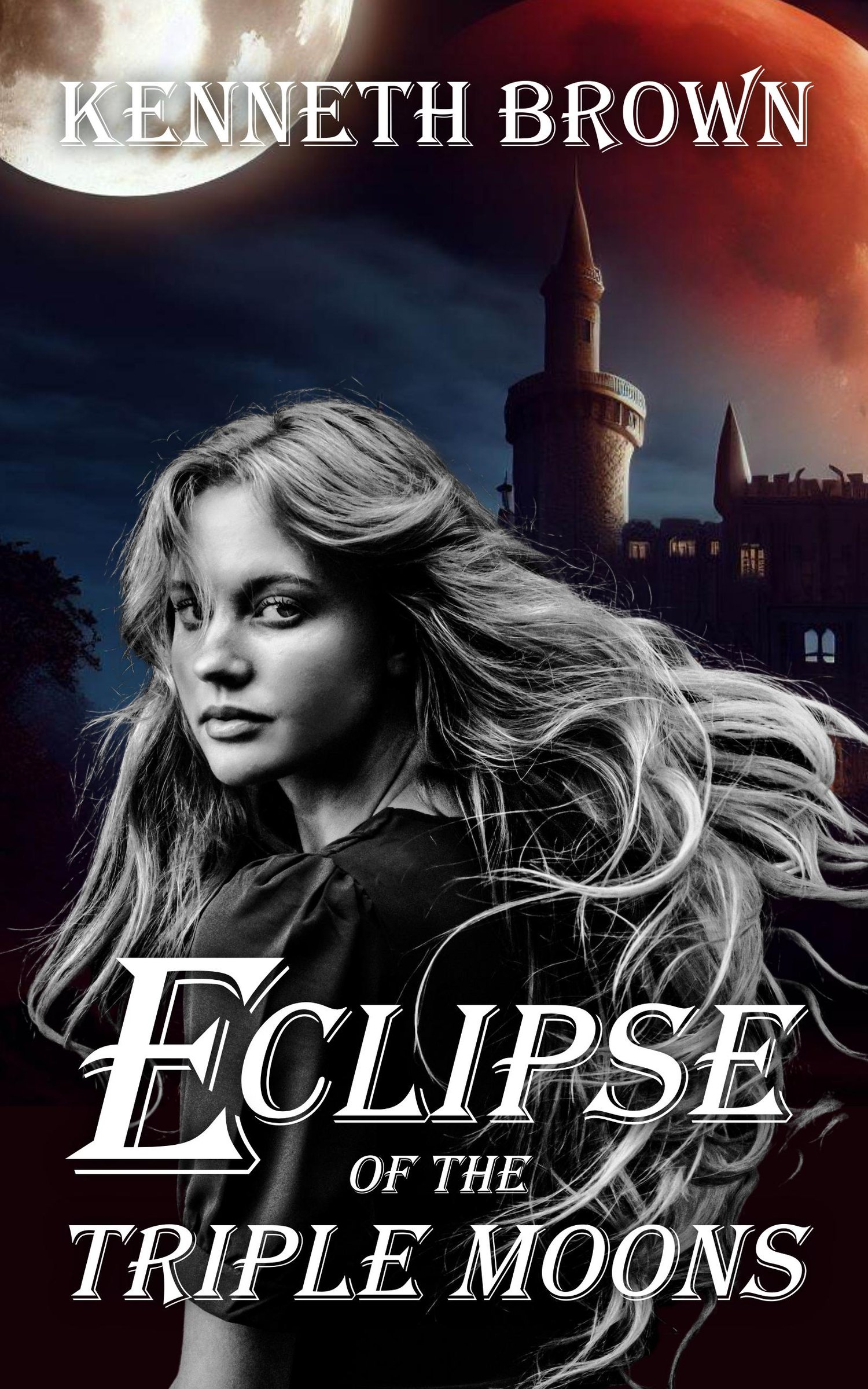 New cover for Eclipse of the Triple Moons = Book one in the Mountain King Series.