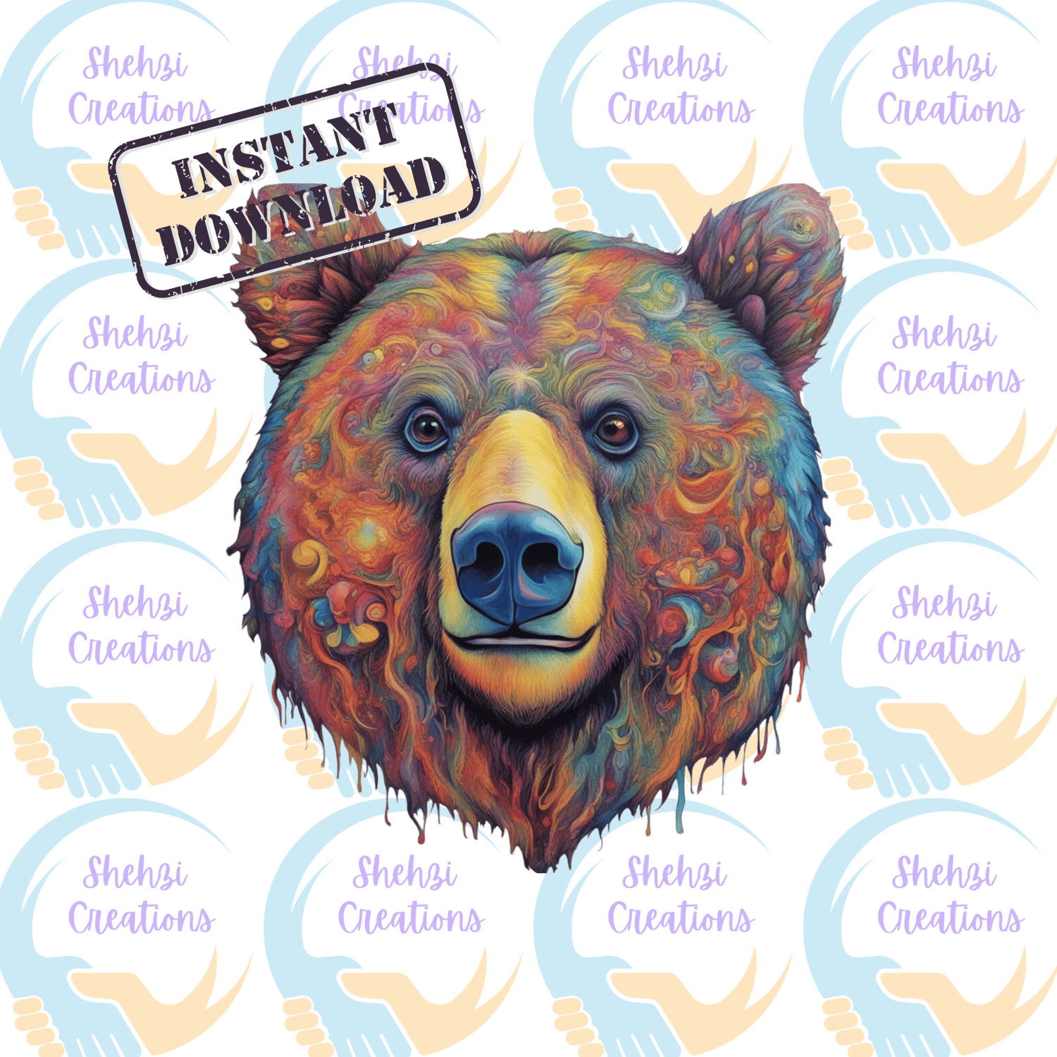 Explore Psychilidic Animals: Unique Designs Digital Arts | Instant Download