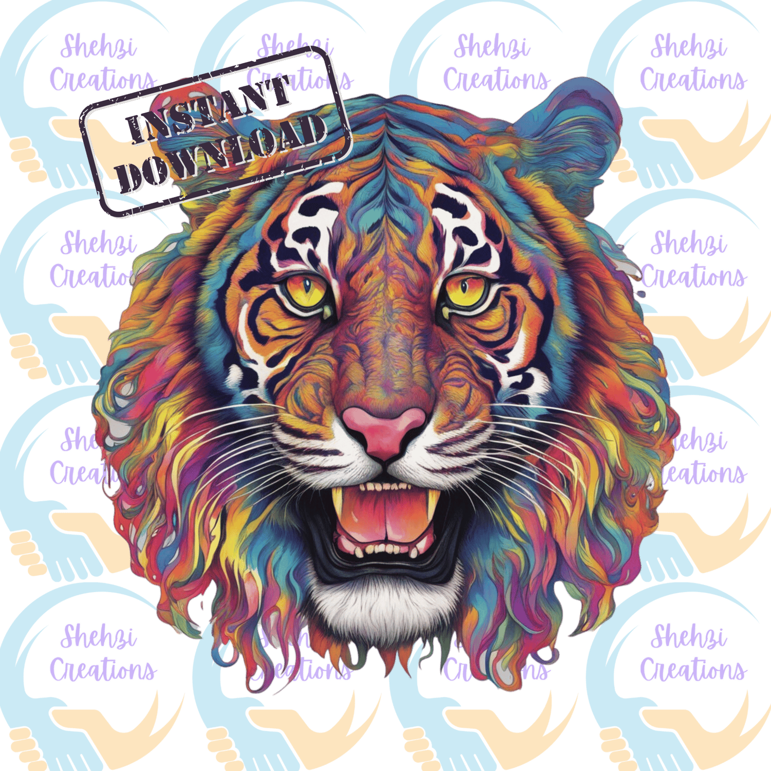 Explore Psychilidic Animals: Unique Designs Digital Arts | Instant Download