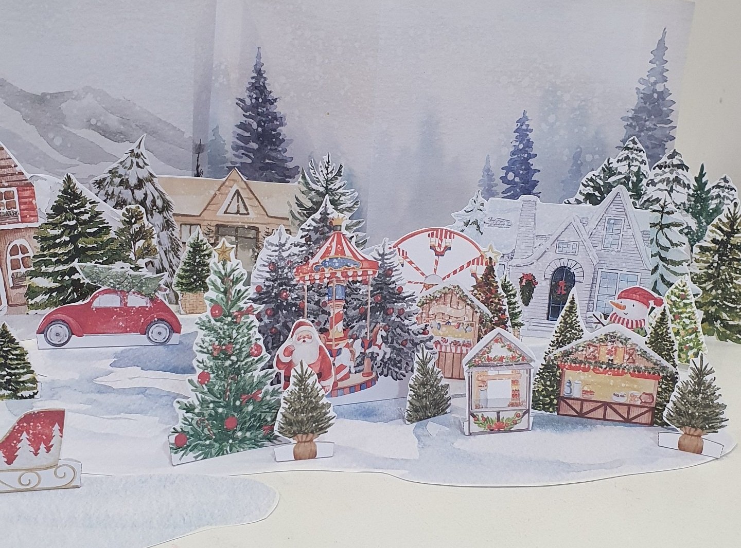 How to build a Christmas Village Mountain: DIY Mountain Diorama 