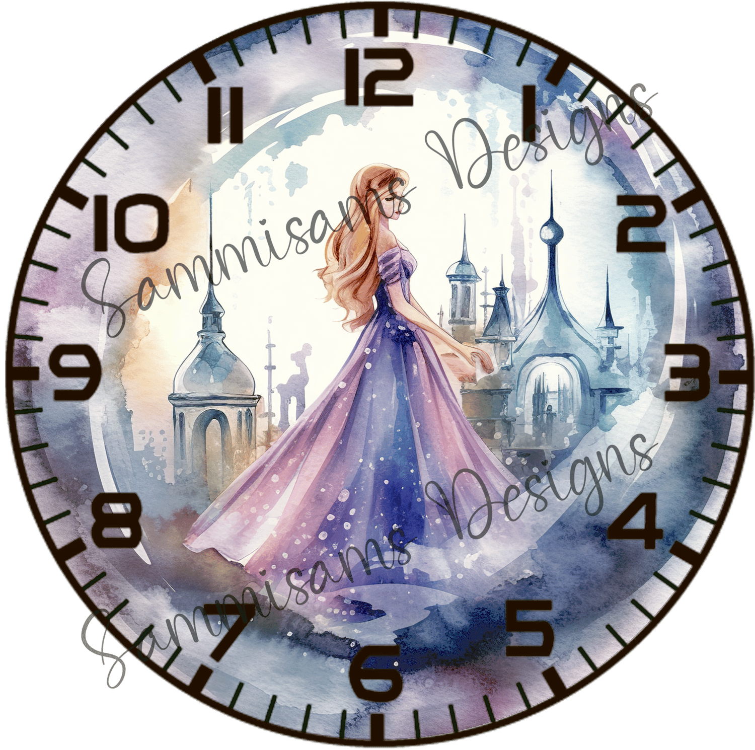 Princess Clock Drawing Princess Clock Design - Payhip
