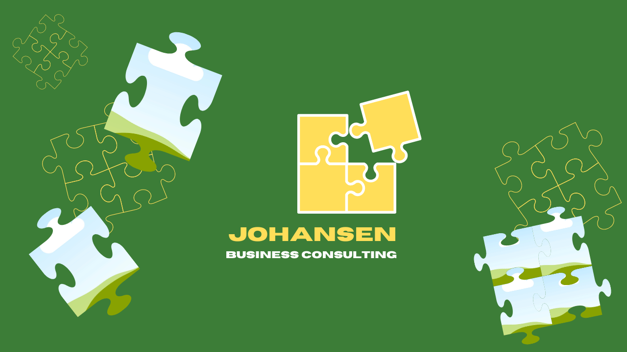 Customizable Bold Puzzle Design Zoom virtual background Template for Canva - Small Business Branding, green