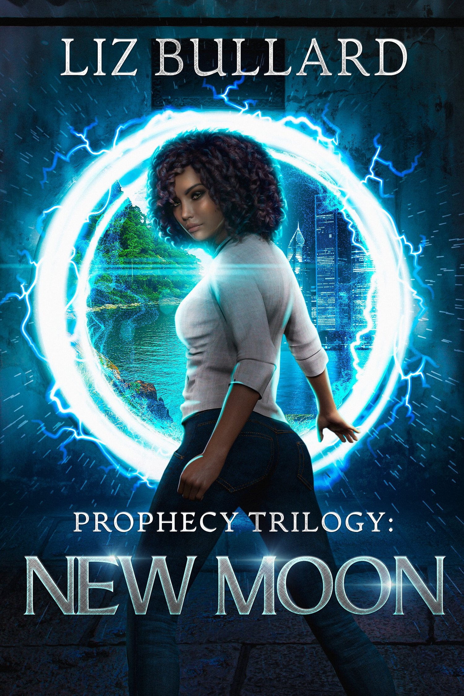 New Moon paperback cover featuring moonlit scene and bold series title