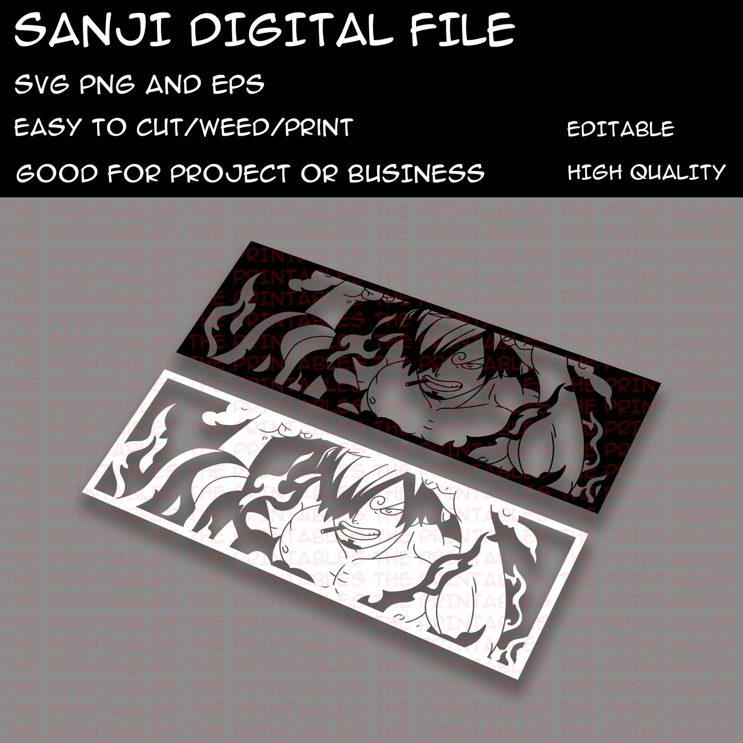 Sanji Stickers for Sale  Anime printables, Anime stickers, Black and white  stickers