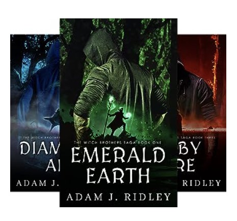 Gay MM Fantasy Romance Books:  Emerald Earth, Diamond Air, Ruby Fire, Sapphire Water