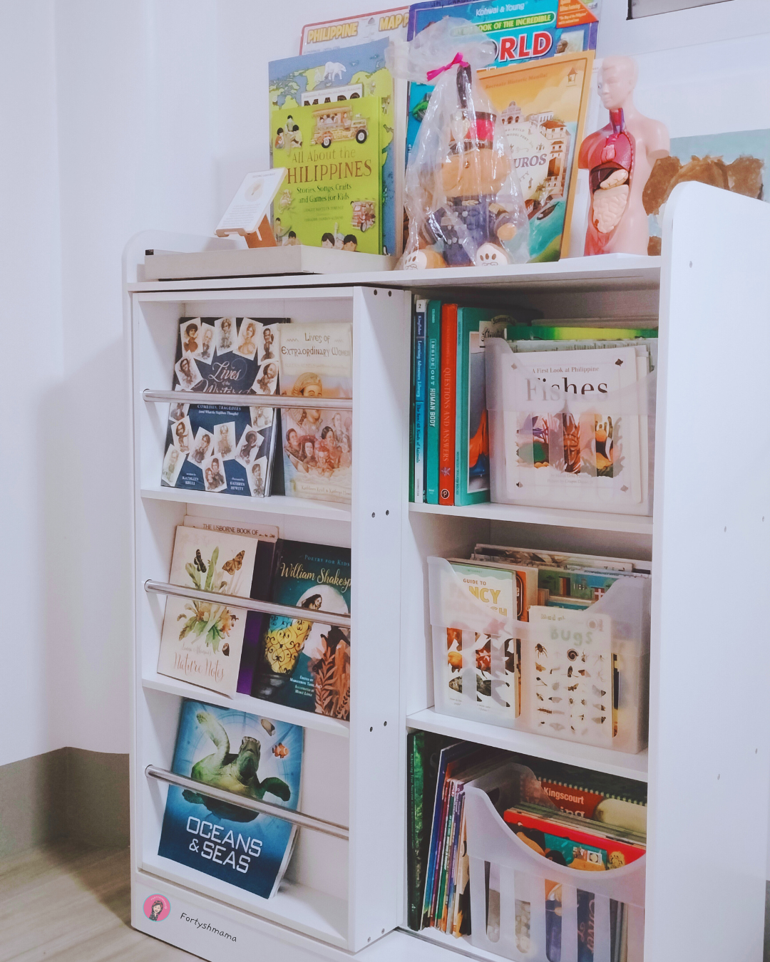 Sliding Bookshelf | Homeschool Furniture for Kids