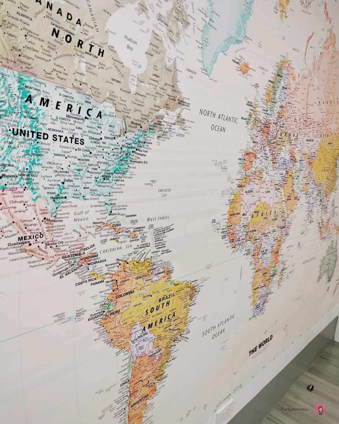 Wallpaper Map | Homeschool Decor