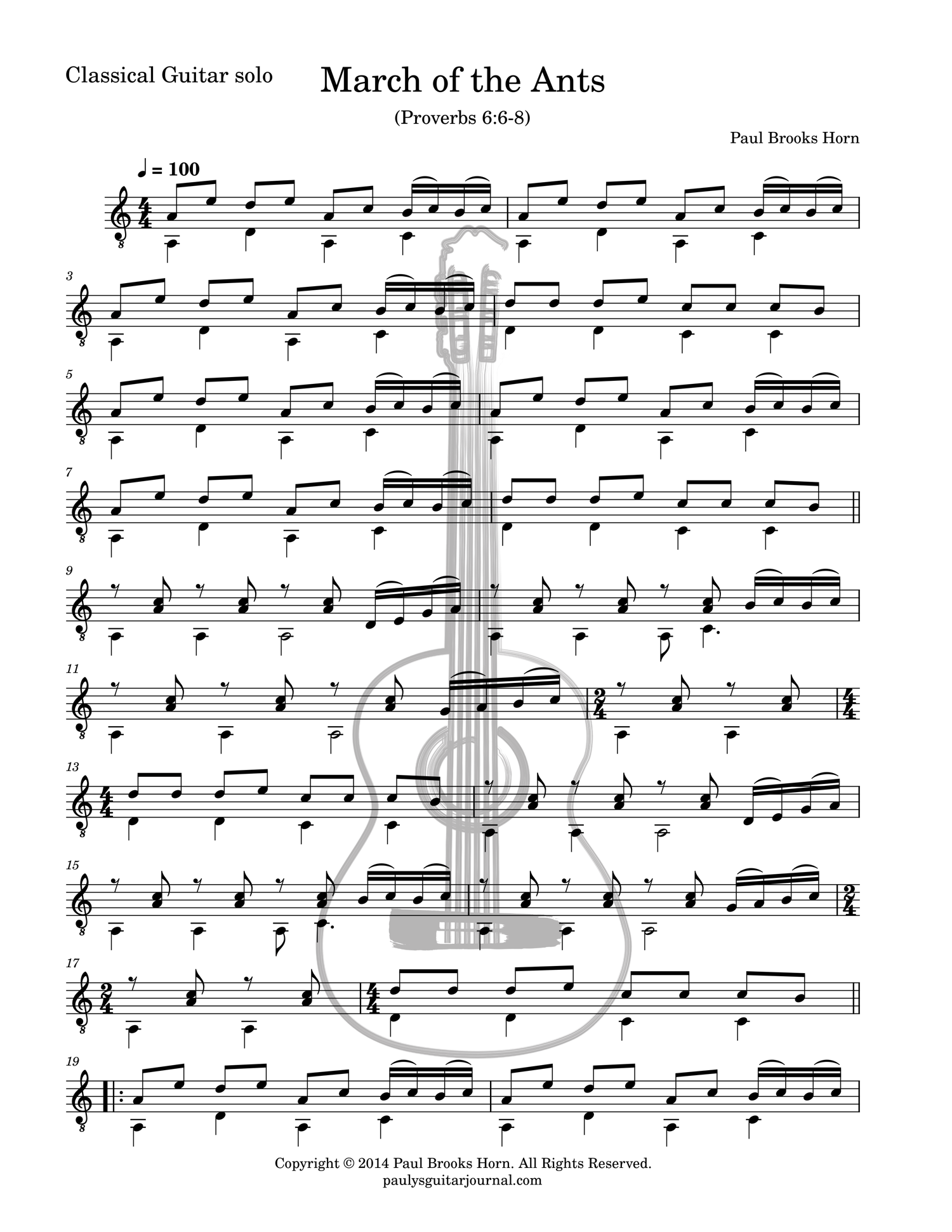 Preview for the March of the Ants sheet music