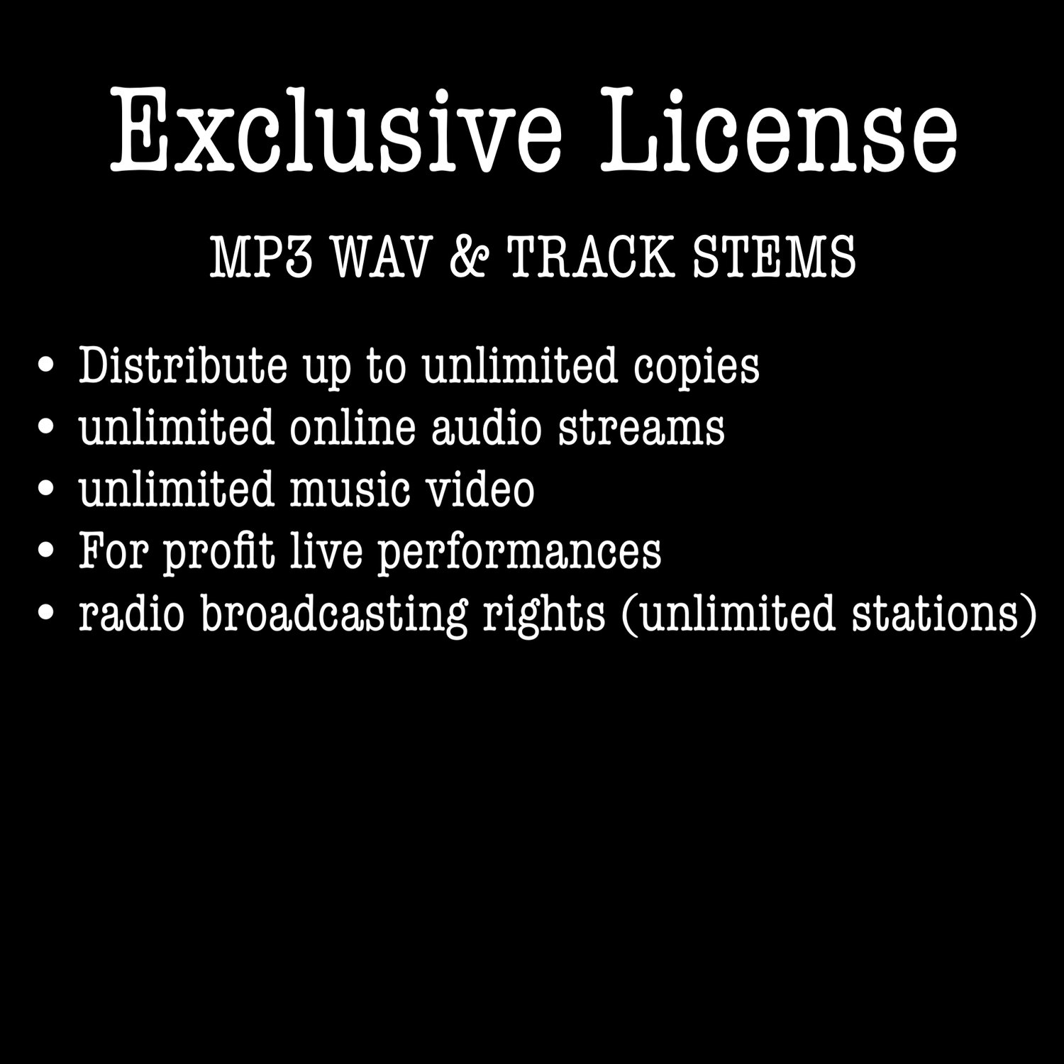 Exclusive License