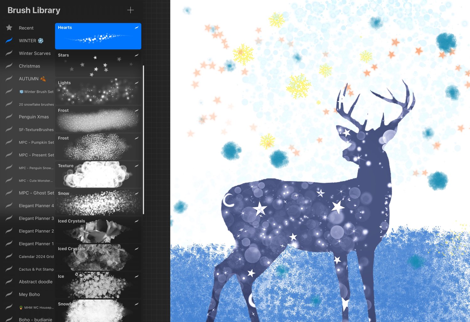 winter Procreate Brush set