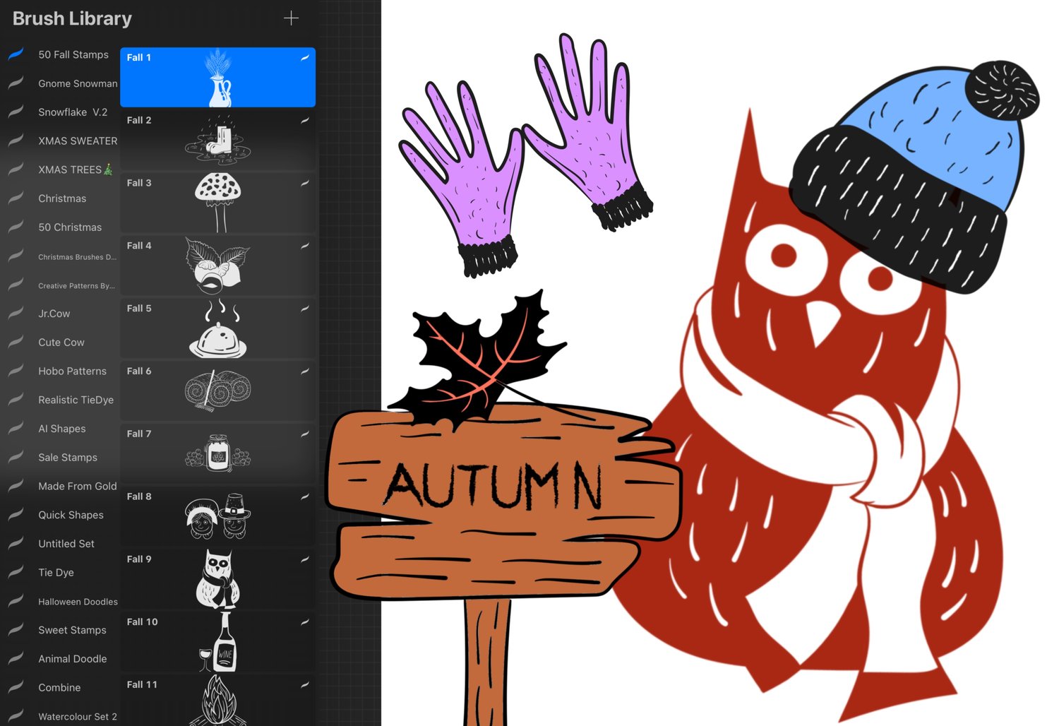 autumn Procreate Brush set