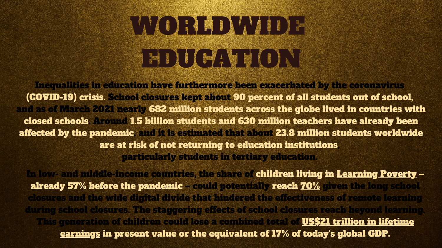 Global Education Issues, problems, challenges