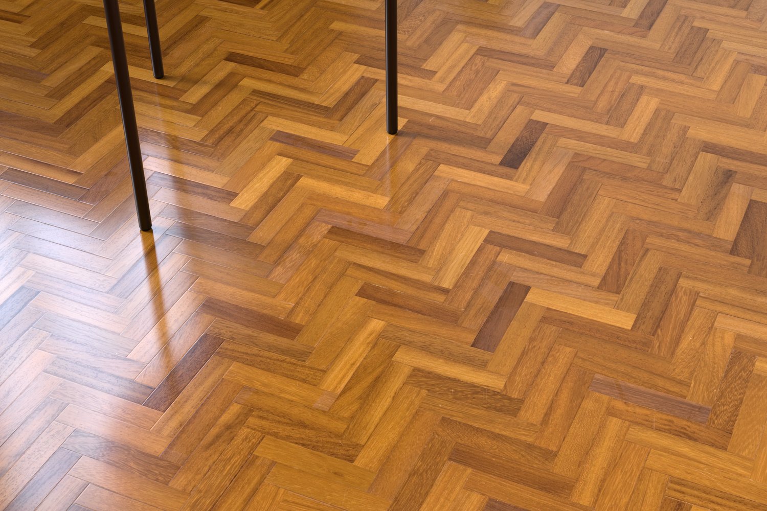 3d rendering with Parquet Herringbone wood texture