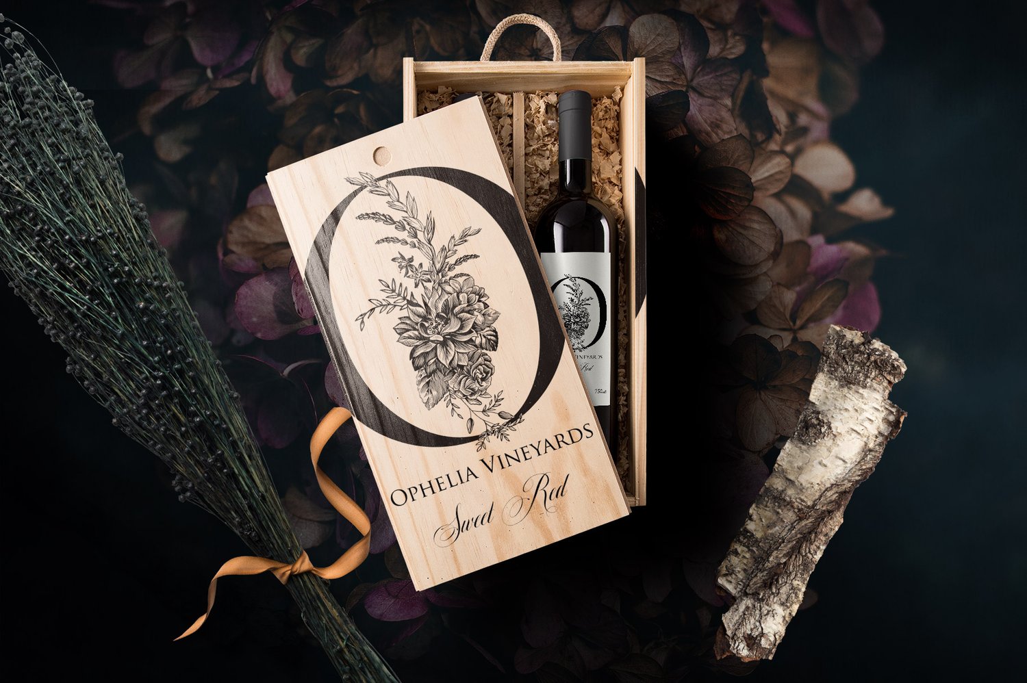 Enchanted Florals Monogram set hand-drawn set of flowered monograms and floral design elements