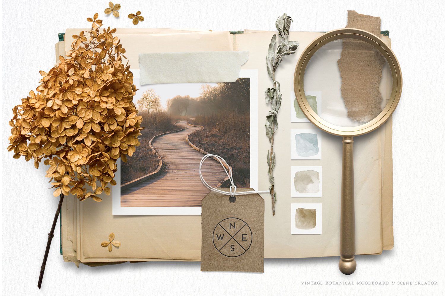 Vintage Botanical Moodboard & Scene Creator