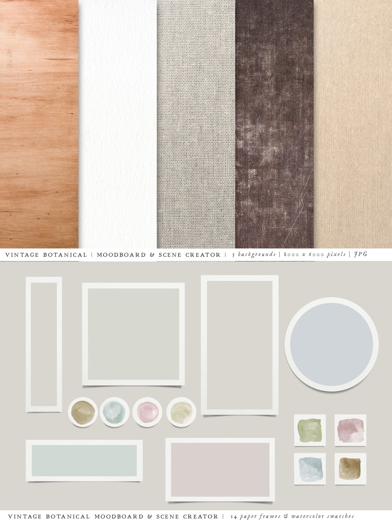 Vintage Botanical Moodboard & Scene Creator