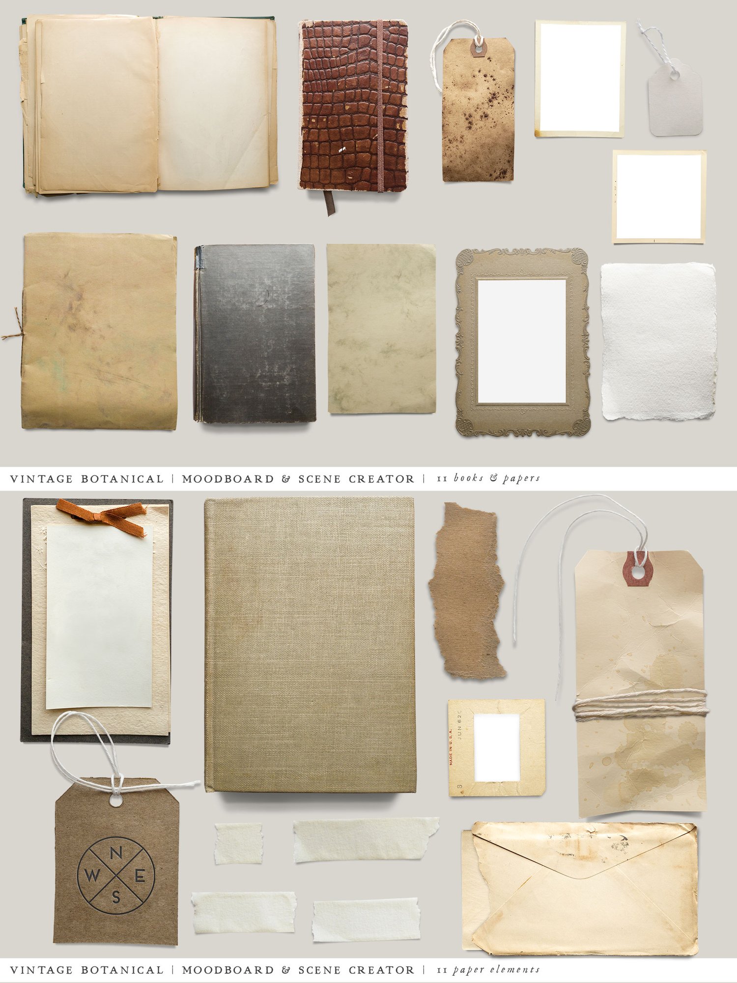 Vintage Botanical Moodboard & Scene Creator