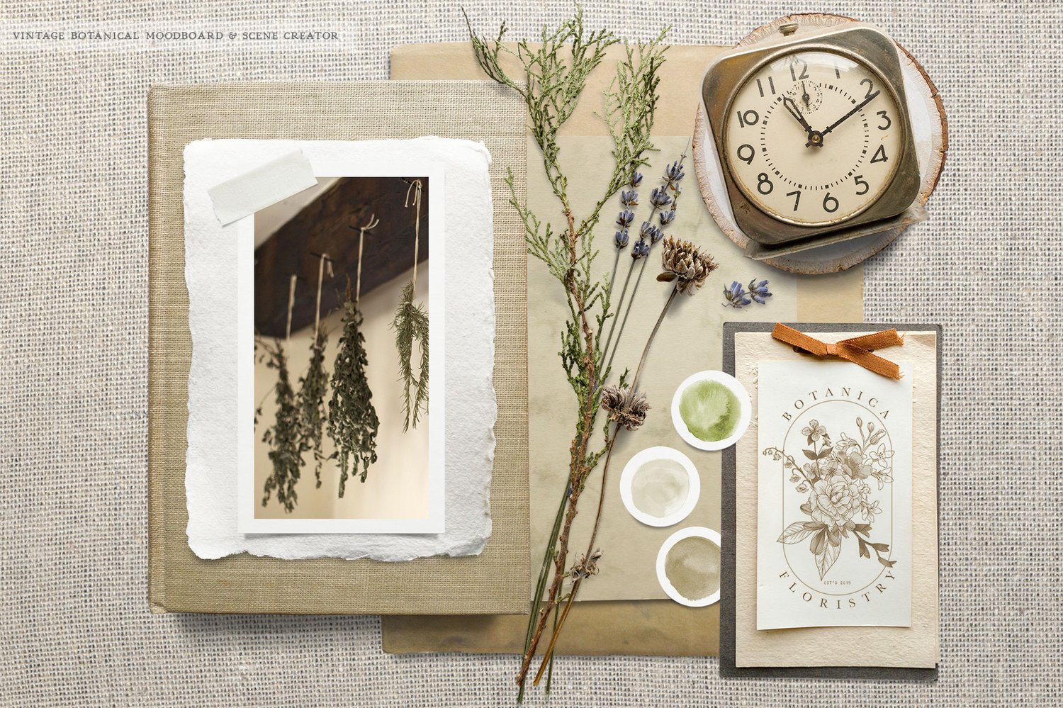 Vintage Botanical Moodboard & Scene Creator