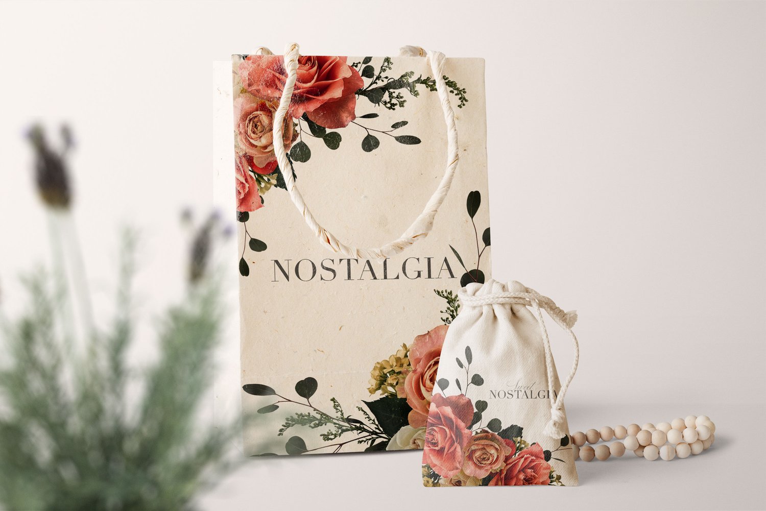 nostalgia floral graphics pink and peach floral graphics and eucalyptus