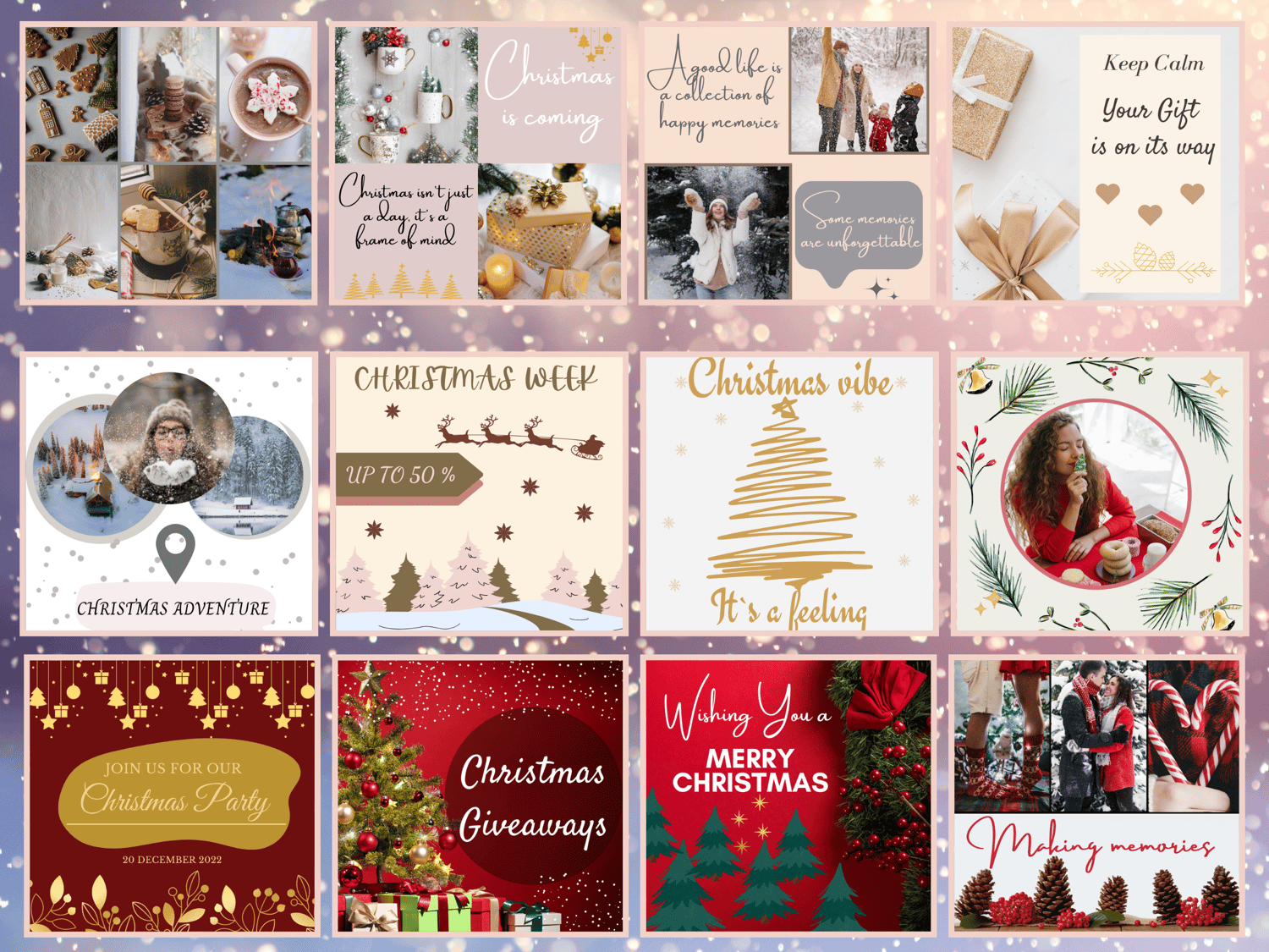 winter Instagram templates