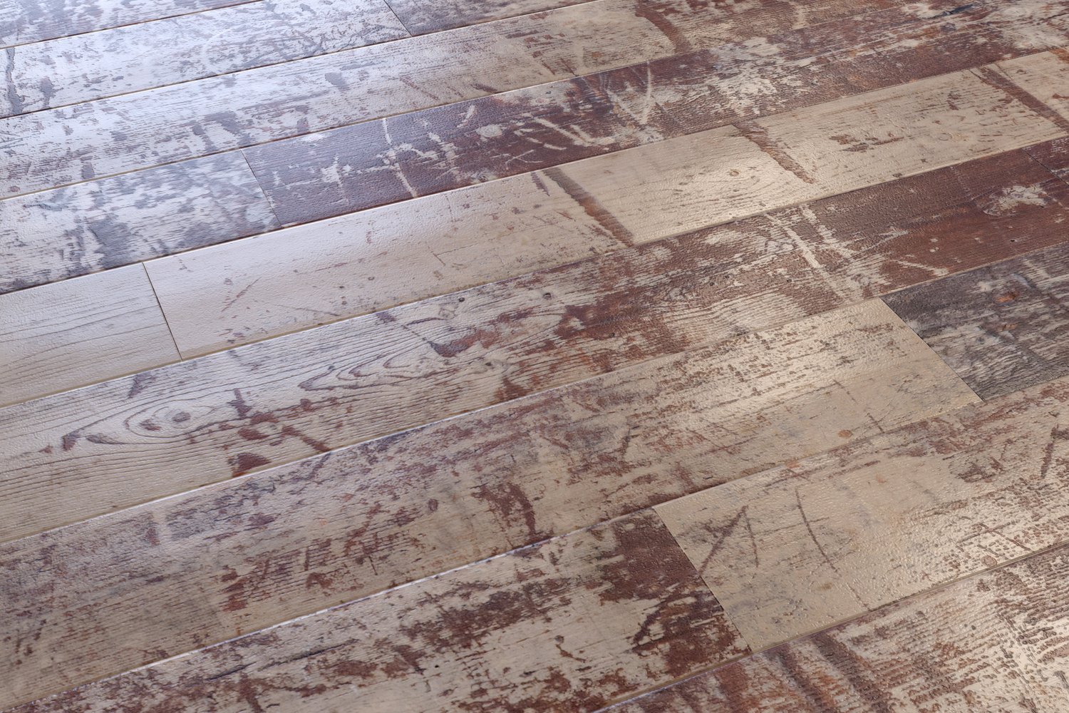 render made with Painted Scratched Wood Boards texture
