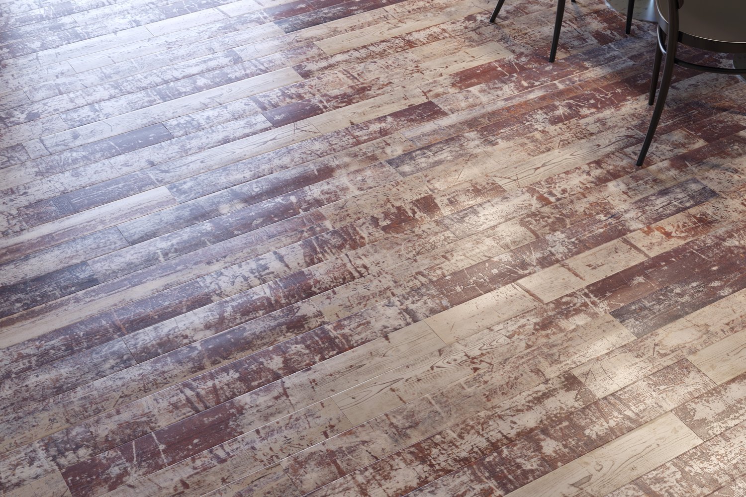 render made with Painted Scratched Wood Boards texture