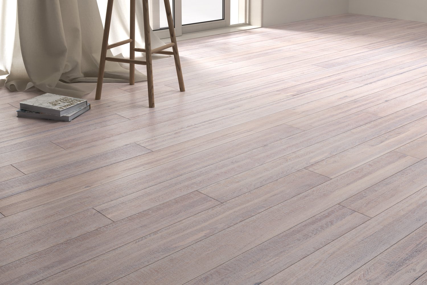 rendering made with Wrincled White Oak wood texture