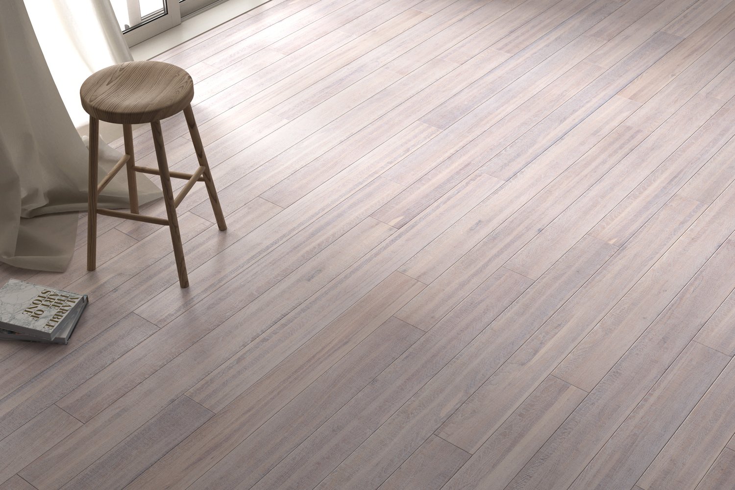rendering made with Wrincled White Oak wood texture