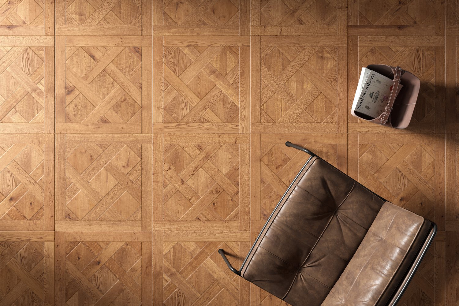rendering with Oak Versailles Panels 01 wood texture