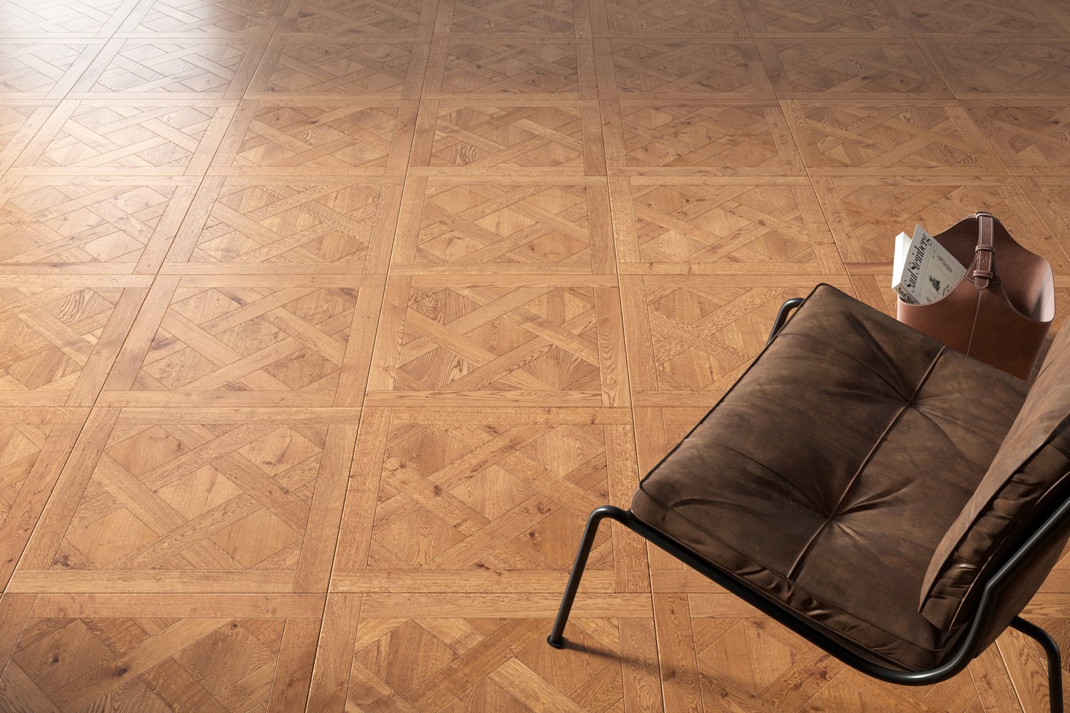 rendering with Oak Versailles Panels 01 wood texture