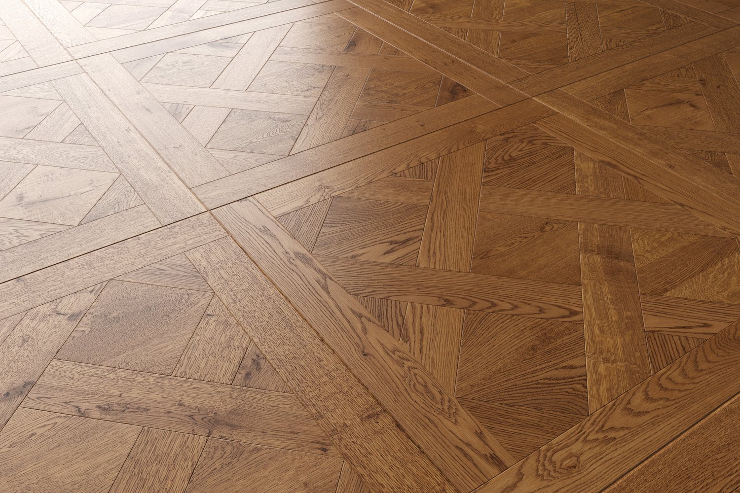 rendering with Oak Versailles Panels 01 wood texture