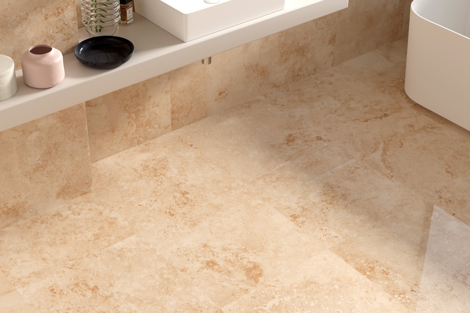 rendering with Marble Tiles 01 texture