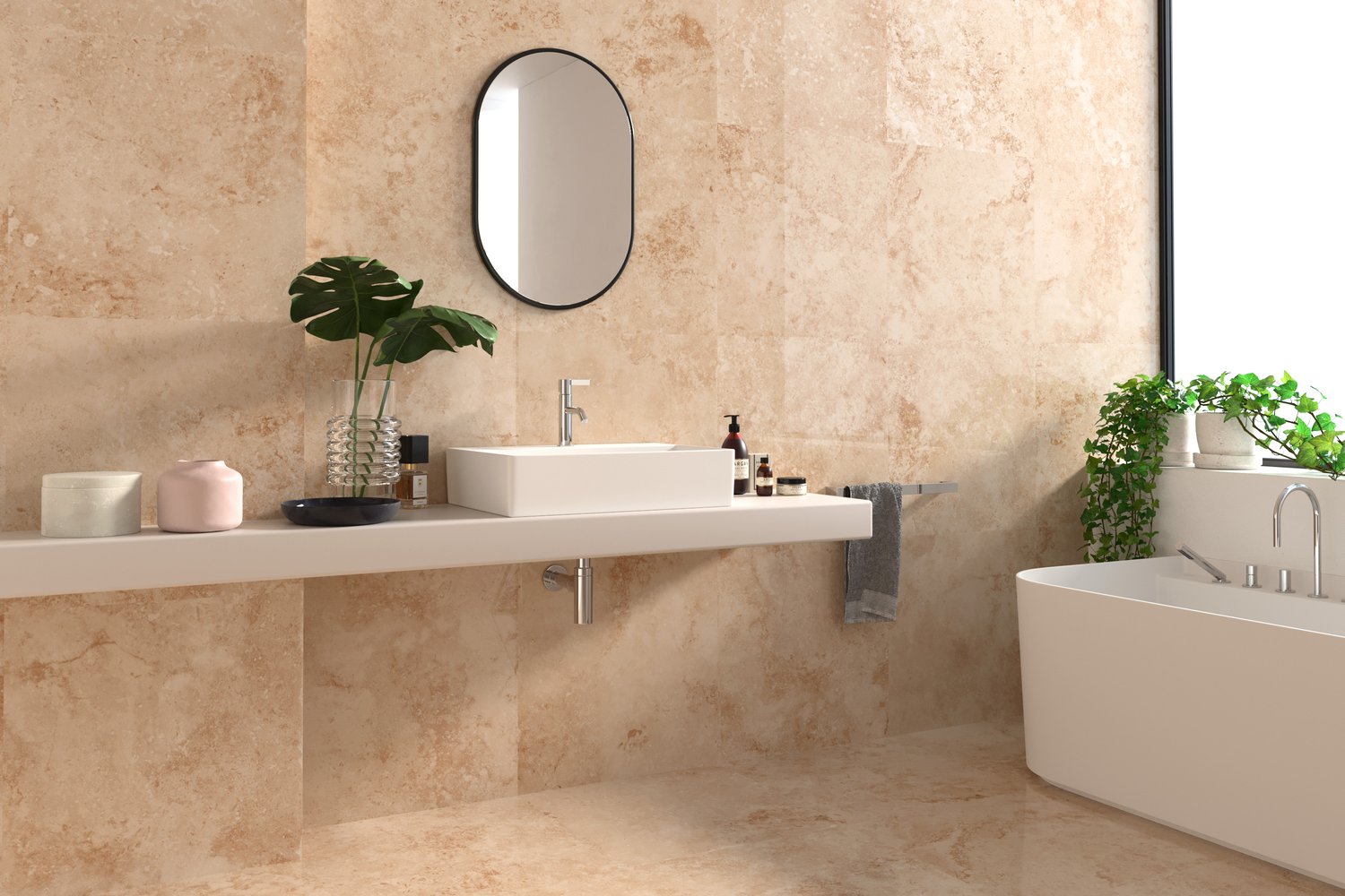 rendering with Marble Tiles 01 texture