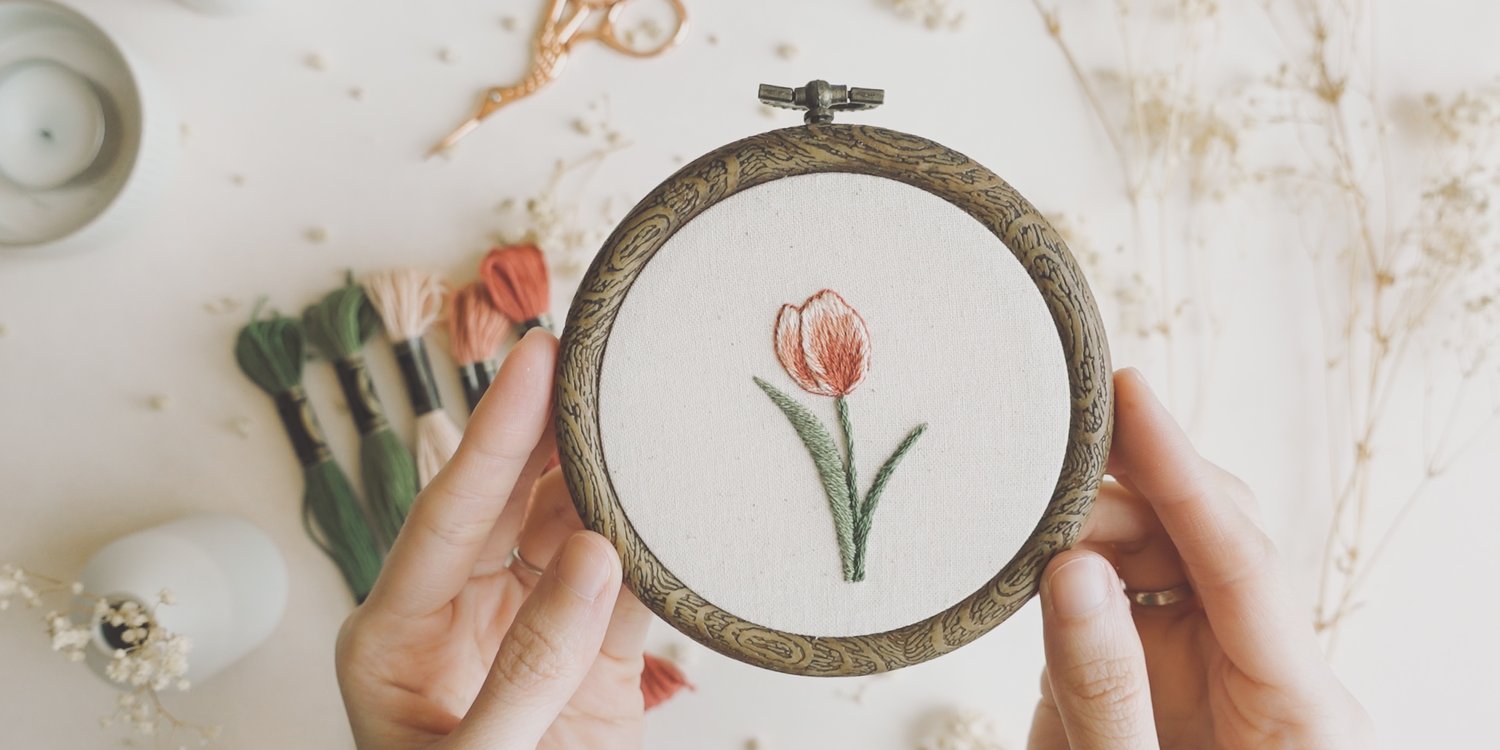 Long and Short Stitch, A Step-by-Step Guide with FREE Tulip Embroidery Pattern