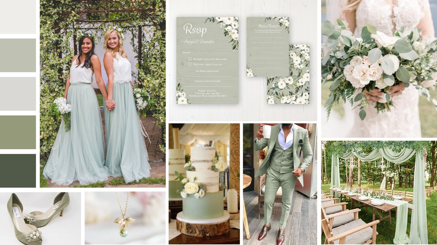 sage green wedding palette scheme inspiration