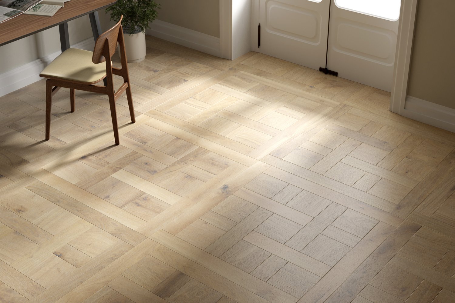 render with Oak Panels 02 wood texture