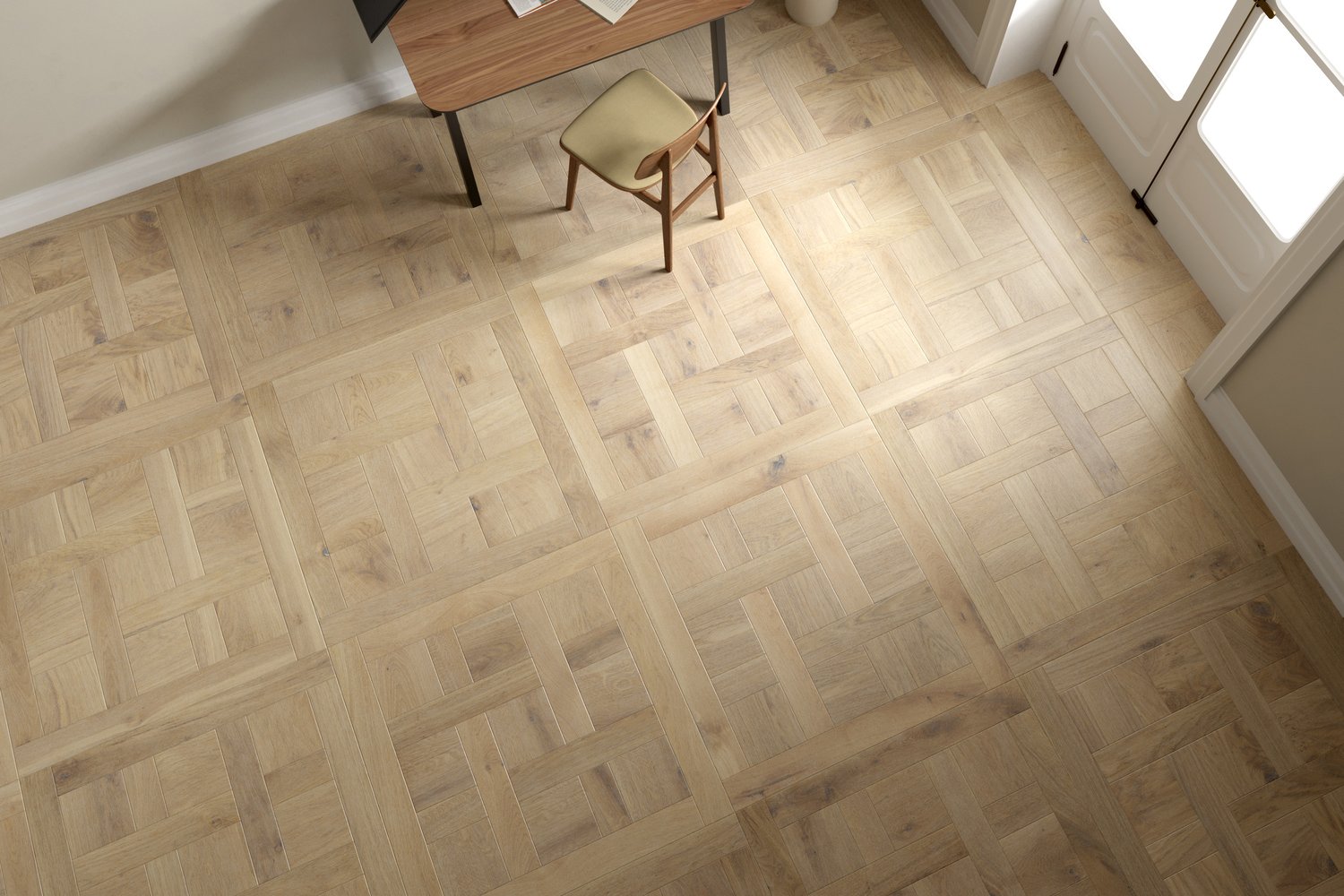 render with Oak Panels 02 wood texture