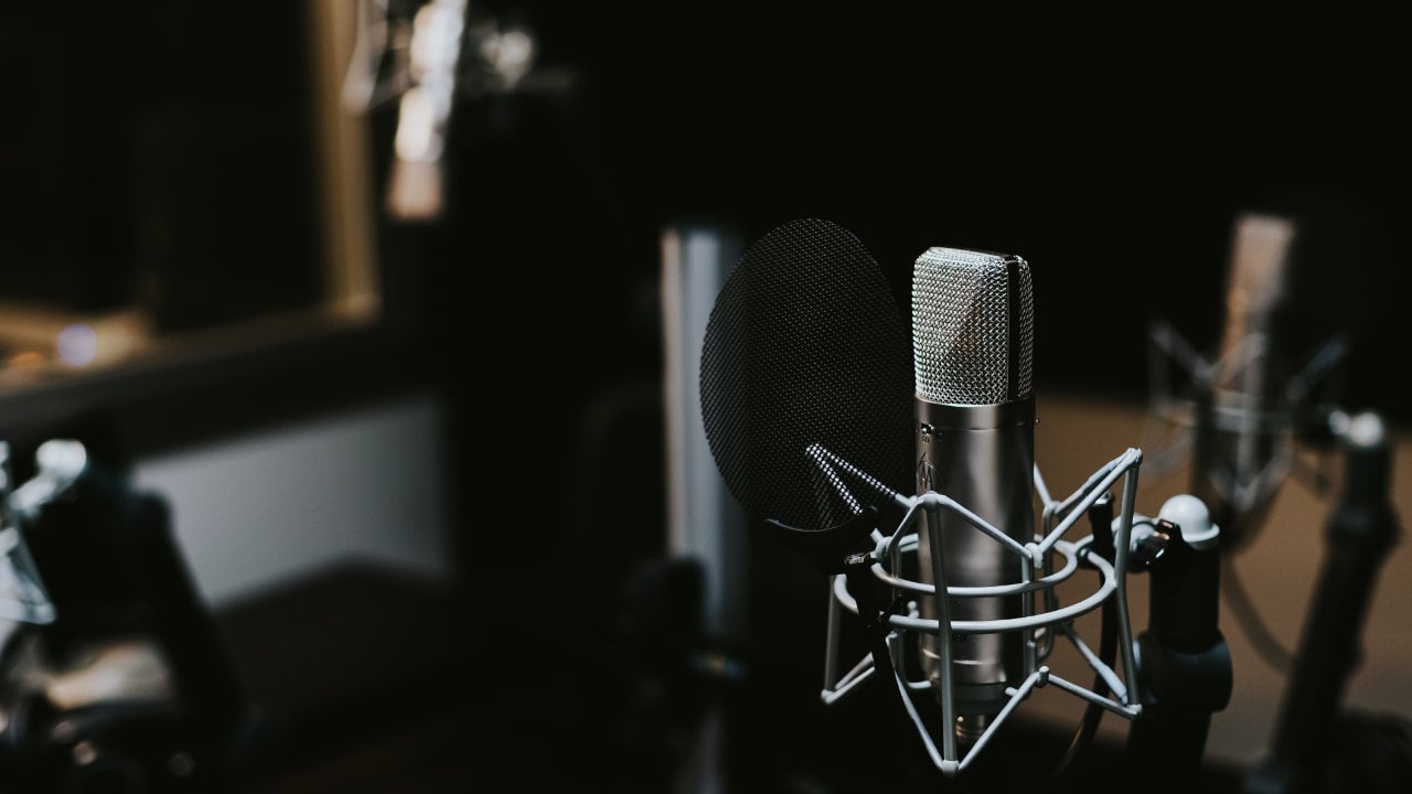 microphones in a studio