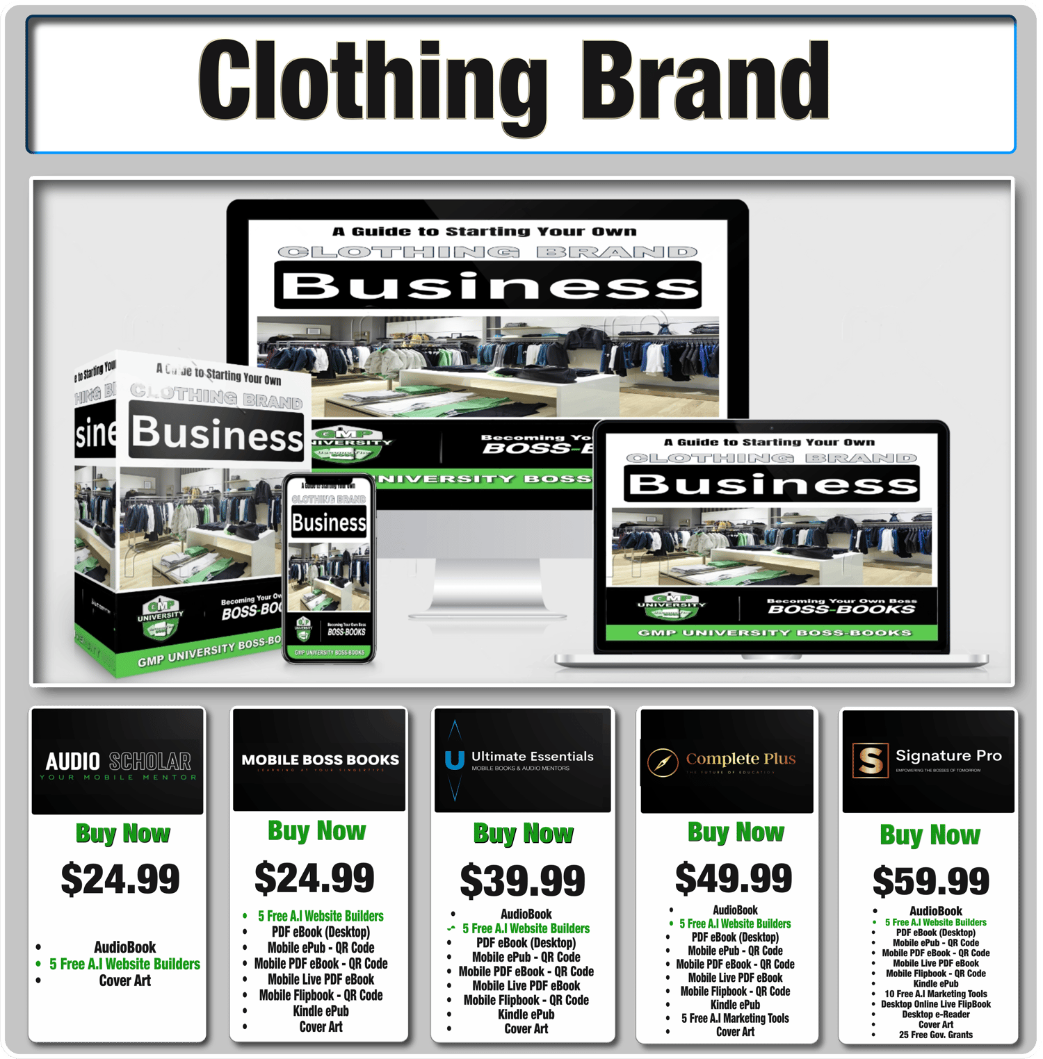 Clothing brand Audiobook & E-Book GMP University