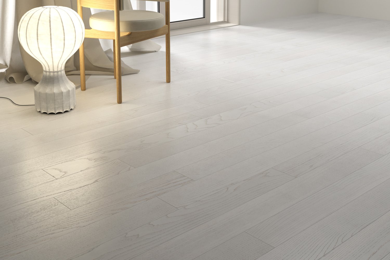 rendering with White Painted Oak 02 wood texture