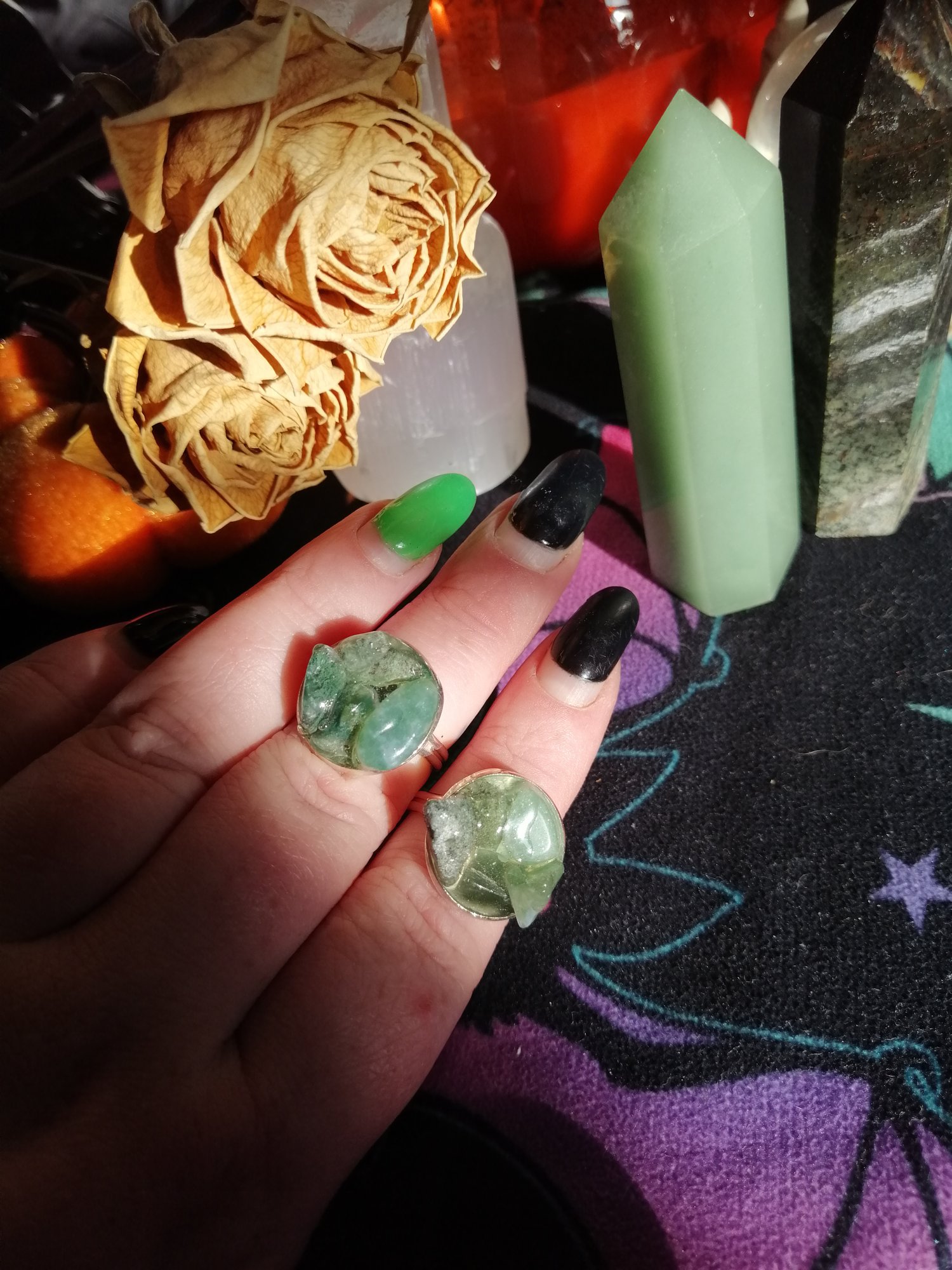 Handmade adjustable crystal rings - Payhip