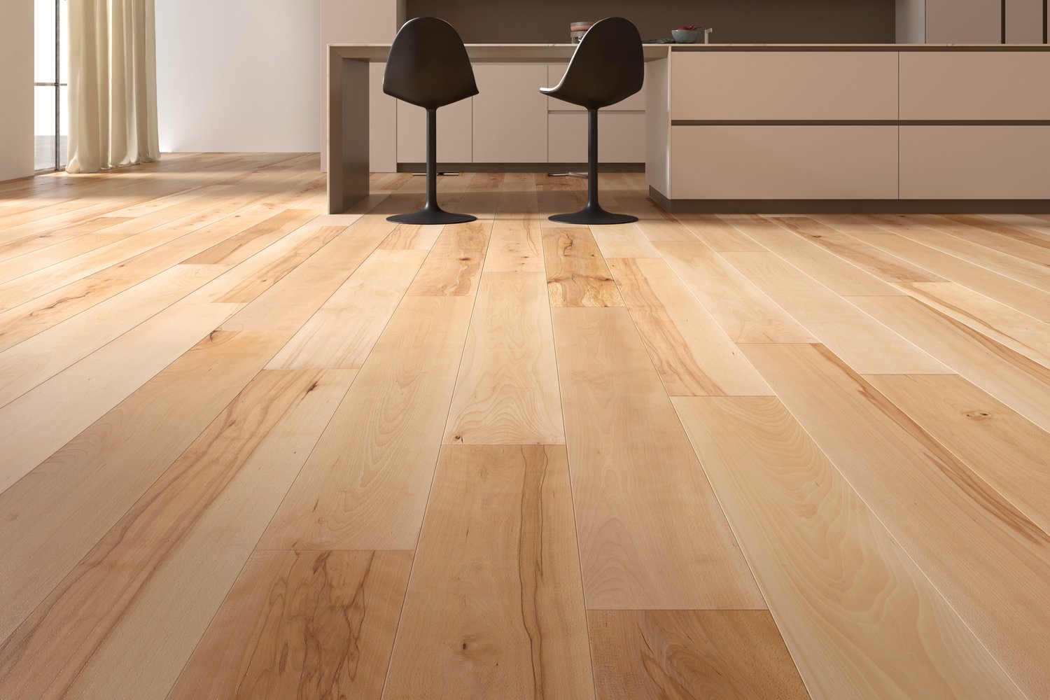 rendering with Warm European Beech wood texture